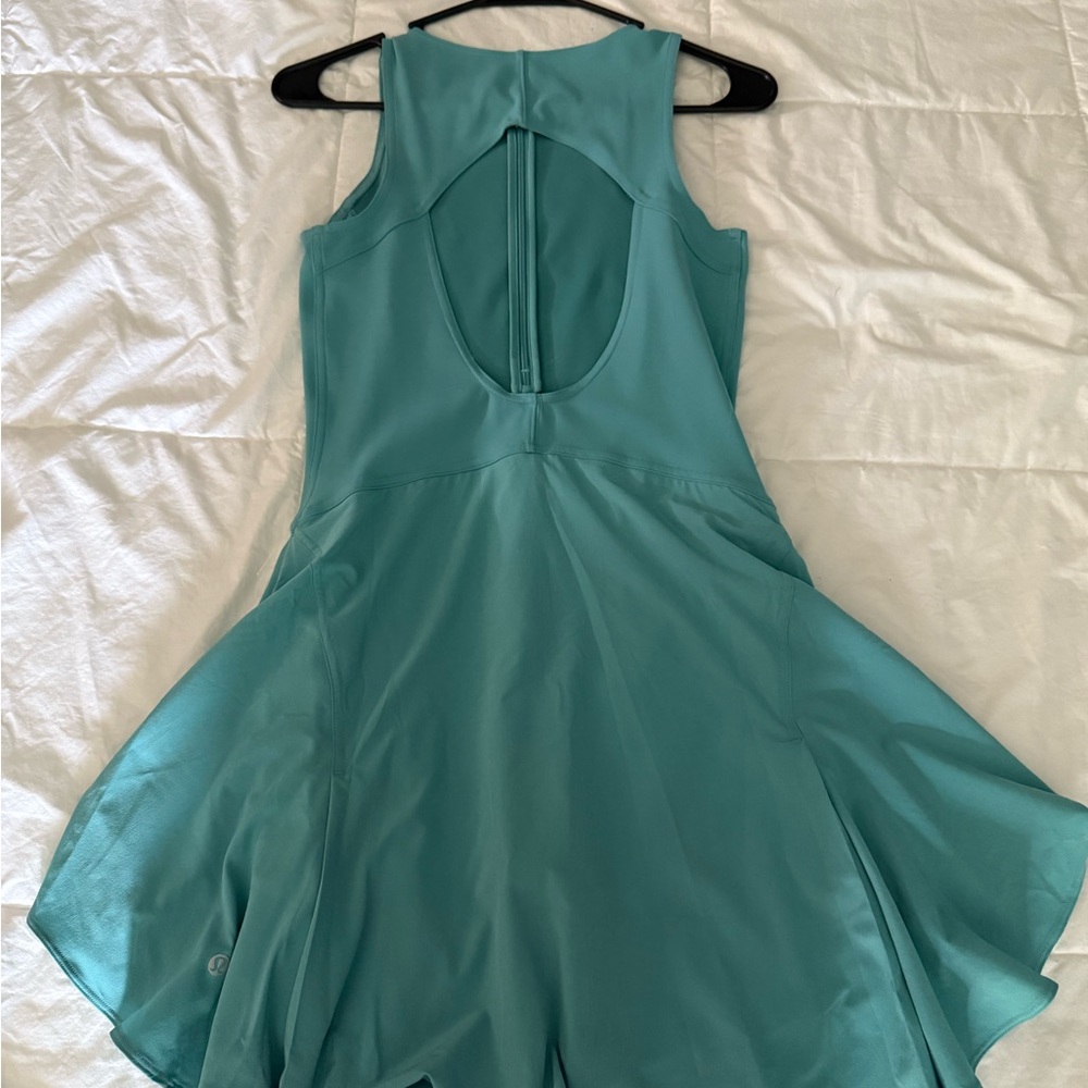 Lululemon Athletica Green Halter Fit and Flare Dress